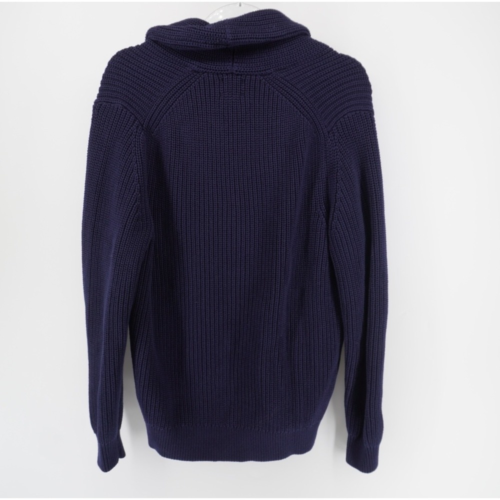 Gap Mens Navy Blue Shawl Collar Ribbed Knit Cardigan Sweater Small NEW Academia - Picture 10 of 12